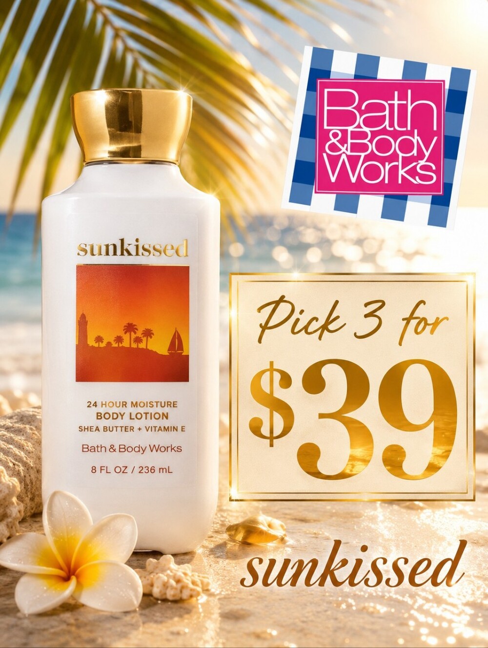 Sun-kissed Body Lotion - Bath & Body Works NEW